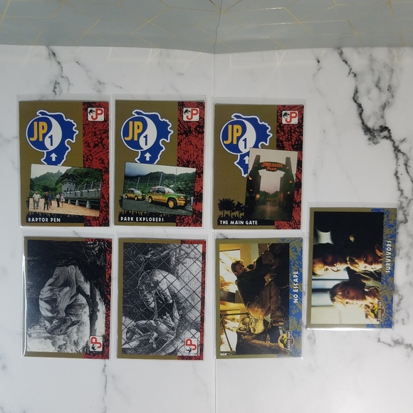 Vintage JP Topps Trading Cards Lot of 12 Jurassic Park Movie Cards Lot# 9 - Picture 4 of 10